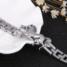 Stainless Steel Horse Charm Bracelet