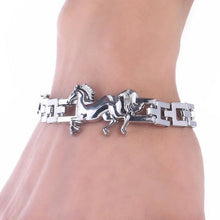 Stainless Steel Horse Charm Bracelet