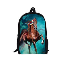 3D Horse Printed Backpack for Boys and Girls