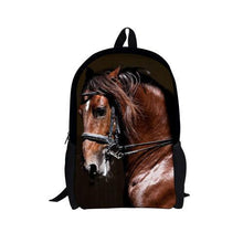 3D Horse Printed Backpack for Boys and Girls