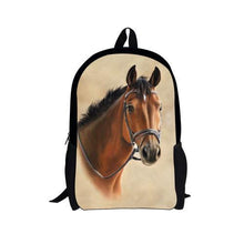 3D Horse Printed Backpack for Boys and Girls