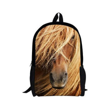 3D Horse Printed Backpack for Boys and Girls