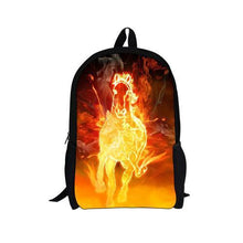 3D Horse Printed Backpack for Boys and Girls