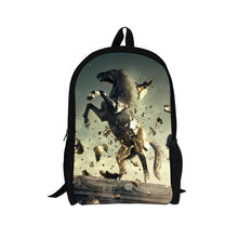 3D Horse Printed Backpack for Boys and Girls
