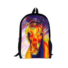 3D Horse Printed Backpack for Boys and Girls